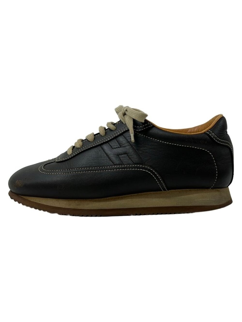 Hermes Sneakers Quick Dark Brown Leather